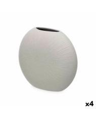 Vaso Grigio Ceramica 36 x 34 x 16 cm (2 Unità) Circolare Vaso Grigio Ceramica 36 x 34 x 16 cm (2 Unità) Circolare