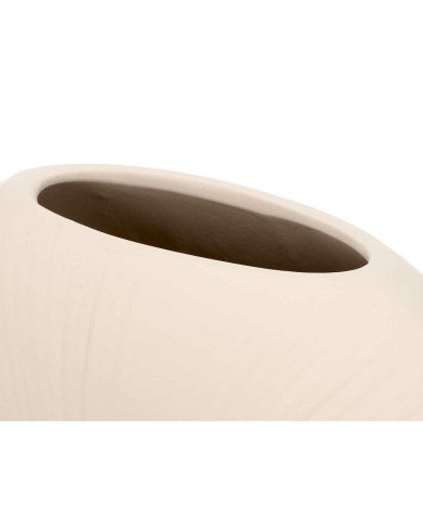 Vaso Beige Ceramica 29 x 26 x 11 cm (4 Unità) Circolare Vaso Beige Ceramica 29 x 26 x 11 cm (4 Unità) Circolare