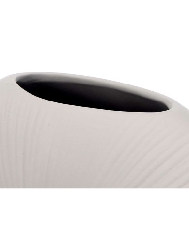 Vaso Grigio Ceramica 29 x 26 x 11 cm (4 Unità) Circolare Vaso Grigio Ceramica 29 x 26 x 11 cm (4 Unità) Circolare