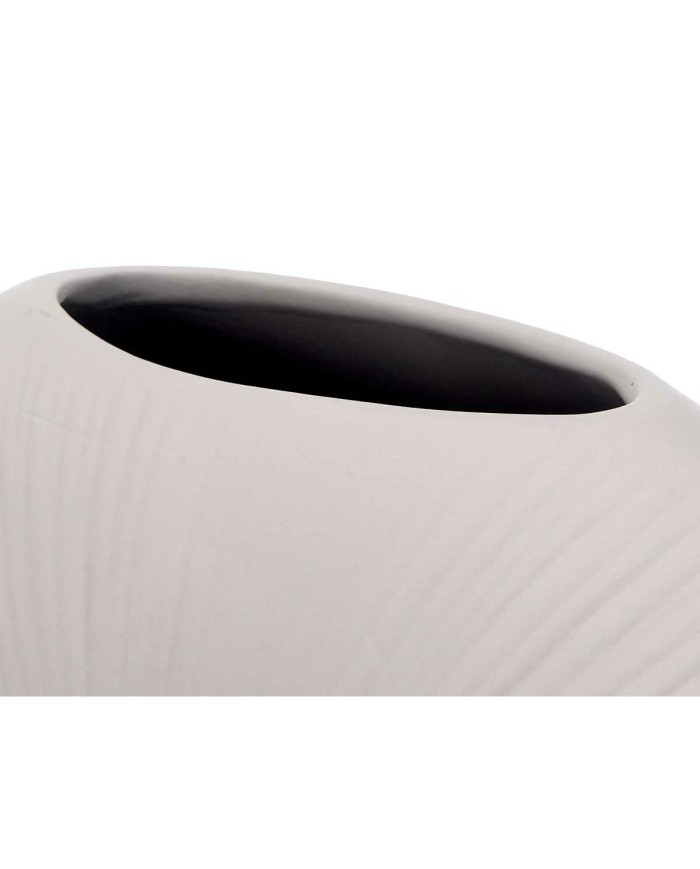 Vaso Grigio Ceramica 29 x 26 x 11 cm (4 Unità) Circolare Vaso Grigio Ceramica 29 x 26 x 11 cm (4 Unità) Circolare