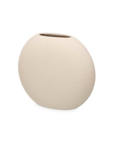 Vaso Beige Ceramica 29 x 26 x 11 cm (4 Unità) Circolare Vaso Beige Ceramica 29 x 26 x 11 cm (4 Unità) Circolare