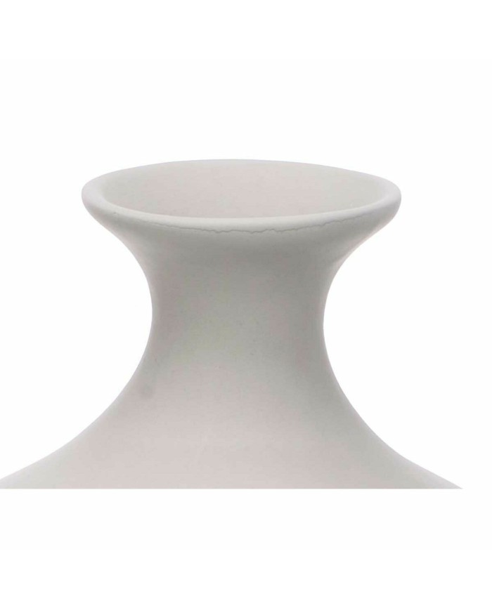 Vaso Grigio Ceramica 19 x 31 x 19 cm (4 Unità) Righe Vaso Grigio Ceramica 19 x 31 x 19 cm (4 Unità) Righe