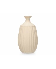Vaso Beige Ceramica 21 x 39 x 21 cm (2 Unità) Righe Vaso Beige Ceramica 21 x 39 x 21 cm (2 Unità) Righe