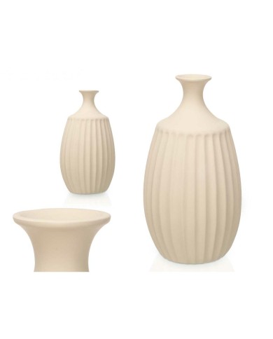 Vaso Beige Ceramica 27 x 48 x 27 cm Vaso Beige Ceramica 27 x 48 x 27 cm