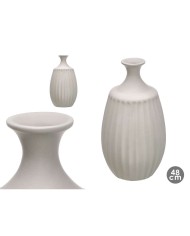 Vaso Grigio Ceramica 27 x 48 x 27 cm Vaso Grigio Ceramica 27 x 48 x 27 cm