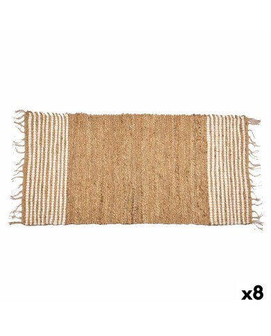 Tappeto Nero Naturale Righe 70 x 1 x 140 cm (8 Unità) Tappeto Nero Naturale Righe 70 x 1 x 140 cm (8 Unità)