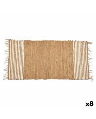 Tappeto Bianco Naturale Righe 60 x 1 x 90 cm (12 Unità)