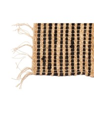 Tappeto Nero Naturale Righe 70 x 1 x 140 cm (8 Unità)
