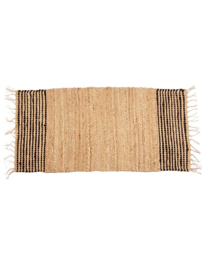 Tappeto Nero Naturale Righe 70 x 1 x 140 cm (8 Unità)