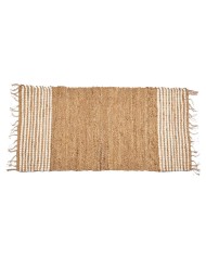 Tappeto Nero Naturale Righe 70 x 1 x 140 cm (8 Unità)