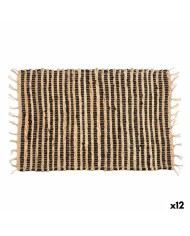 Tappeto Bianco Naturale Righe 60 x 1 x 90 cm (12 Unità)