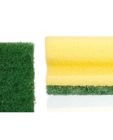 Set di spugne Giallo Verde Poliuretano Fibra abrasiva 4 Pezzi (11 Unità) Set di spugne Giallo Verde Poliuretano Fibra abrasiva 4 Pezzi (11 Unità)