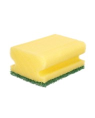 Set di spugne Giallo Verde Poliuretano Fibra abrasiva 4 Pezzi (11 Unità)