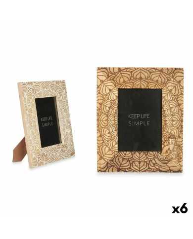 Cornice Portafoto Bianco Marrone Legno di mango Buddha 22,3 x 28 x 1,5 cm (6 Unità) Cornice Portafoto Bianco Marrone Legno di mango Buddha 22,3 x 28 x 1,5 cm (6 Unità)