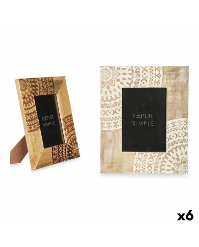 Cornice Portafoto Bianco Marrone Legno di mango Mandala 22,3 x 28 x 1,5 cm (6 Unità) Cornice Portafoto Bianco Marrone Legno di mango Mandala 22,3 x 28 x 1,5 cm (6 Unità)