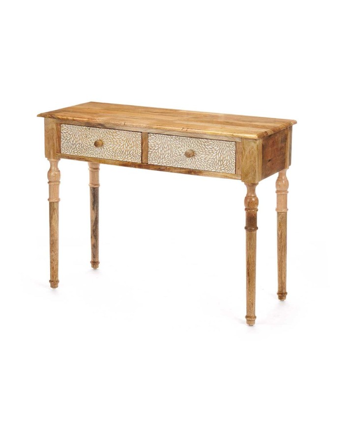 Ingresso con 2 Cassetti Gift Decor 33 Bianco Marrone 98 x 77 x 42 cm Fogli