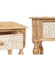 Ingresso con 2 Cassetti Gift Decor 34 Bianco Marrone 98 x 77 x 42 cm Curva Ingresso con 2 Cassetti Gift Decor 34 Bianco Marrone 98 x 77 x 42 cm Curva