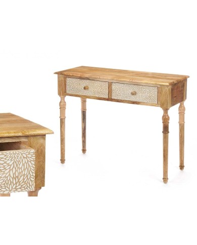 Ingresso con 2 Cassetti Gift Decor 33 Bianco Marrone 98 x 77 x 42 cm Fogli