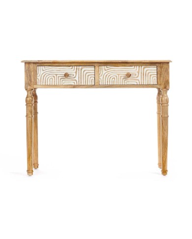 Ingresso con 2 Cassetti Gift Decor 34 Bianco Marrone 98 x 77 x 42 cm Curva