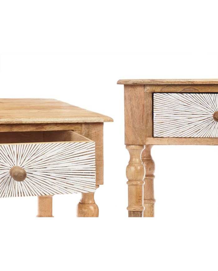 Ingresso con 2 Cassetti Gift Decor 35 Bianco Marrone 98 x 77 x 42 cm Righe