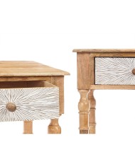 Ingresso con 2 Cassetti Gift Decor 35 Bianco Marrone 98 x 77 x 42 cm Righe