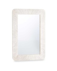 Specchio da parete 38 Bianco Marrone Righe 90 x 60 x 2 cm Rettangolare Specchio da parete 38 Bianco Marrone Righe 90 x 60 x 2 cm Rettangolare