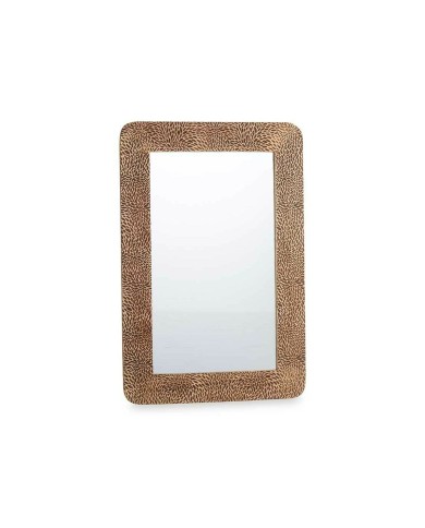 Specchio da parete 42 Marrone Fogli 90 x 60 x 2 cm Rettangolare Specchio da parete 42 Marrone Fogli 90 x 60 x 2 cm Rettangolare