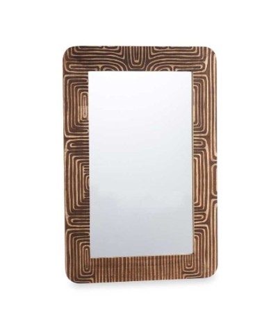 Specchio da parete 43 Marrone 90 x 60 x 2 cm Rettangolare Specchio da parete 43 Marrone 90 x 60 x 2 cm Rettangolare