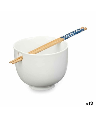 Ciotola Kinvara B10067A Bianco Bambù 24 x 10,7 x 13,3 cm Bacchette asiatico/oriental (12 Unità) Ciotola Kinvara B10067A Bianco Bambù 24 x 10,7 x 13,3 cm Bacchette asiatico/oriental (12 Unità)