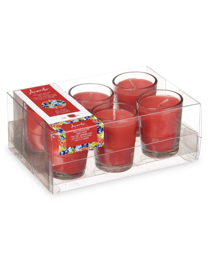 Set di Candele Profumate Acorde 48-A-AR Frutti rossi Bicchiere (12 Unità) Set di Candele Profumate Acorde 48-A-AR Frutti rossi Bicchiere (12 Unità)