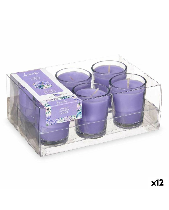 Set di Candele Profumate Acorde 48-B-AR Lavanda Bicchiere (12 Unità) Set di Candele Profumate Acorde 48-B-AR Lavanda Bicchiere (12 Unità)