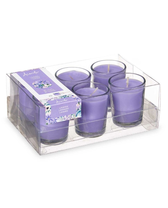 Set di Candele Profumate Acorde 48-B-AR Lavanda Bicchiere (12 Unità) Set di Candele Profumate Acorde 48-B-AR Lavanda Bicchiere (12 Unità)