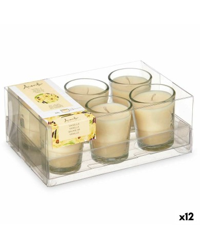 Set di Candele Profumate Acorde 48-C-AR Vaniglia Bicchiere (12 Unità)