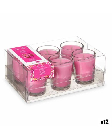 Set di Candele Profumate Acorde 48-D-AR Orchidea Bicchiere (12 Unità)