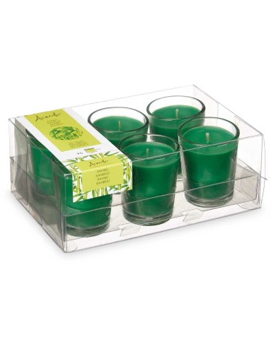 Set di Candele Profumate Acorde 48-F-AR Bambù Bicchiere (12 Unità)