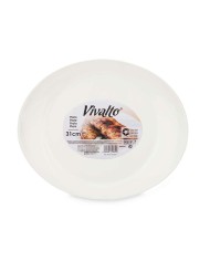 Piatto da pranzo Vivalto LYBP-120 Bianco Vetro opalino 30,5 x 3 x 26 cm (18 Unità)