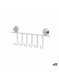 Appendiabiti per Porte Home ESPRIT Bianco Metallo Bambù 38,5 x 4,8 x 25,5 cm