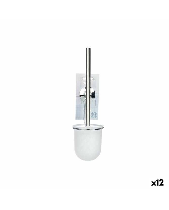 Scopino per il Bagno Berilo W3100-15 Bianco Acciaio ABS 10 x 36 x 10 cm (12 Unità)