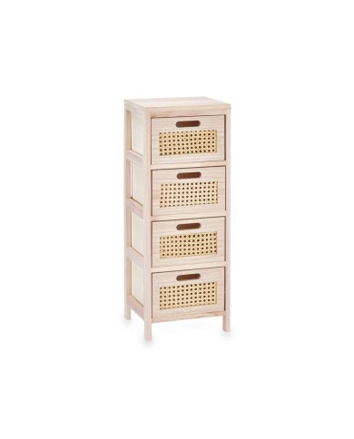 Cassettiera Rattan Naturale 27 x 73 x 25 cm 4 casseti Cassettiera Rattan Naturale 27 x 73 x 25 cm 4 casseti