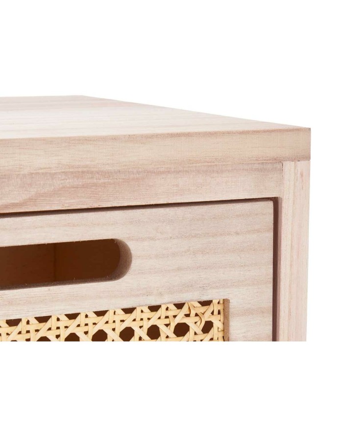 Cassettiera Rattan Naturale 27 x 73 x 25 cm 4 casseti