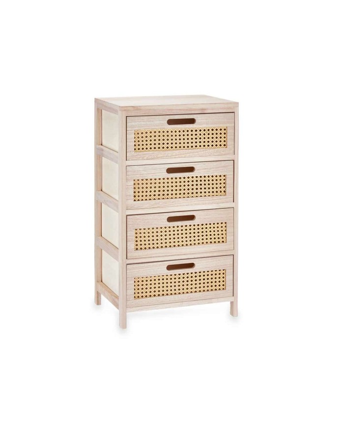 Cassettiera Rattan Naturale 40 x 73 x 29 cm 4 casseti