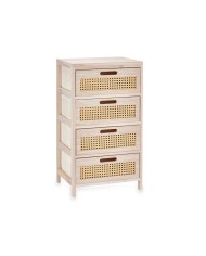 Cassettiera Rattan Naturale 40 x 73 x 29 cm 4 casseti