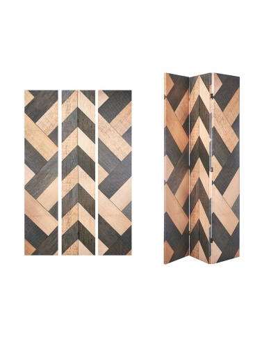 Paravento Marrone Nero Tela 122 x 2,5 x 180 cm Paravento Marrone Nero Tela 122 x 2,5 x 180 cm