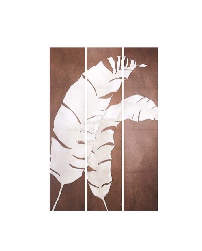 Paravento Bianco Marrone Tela 122 x 2,5 x 180 cm