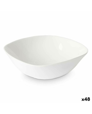 Ciotola Vivalto LFW-65 Bianco Vetro opalino Quadrato 15 x 5 x 15 cm (48 Unità)