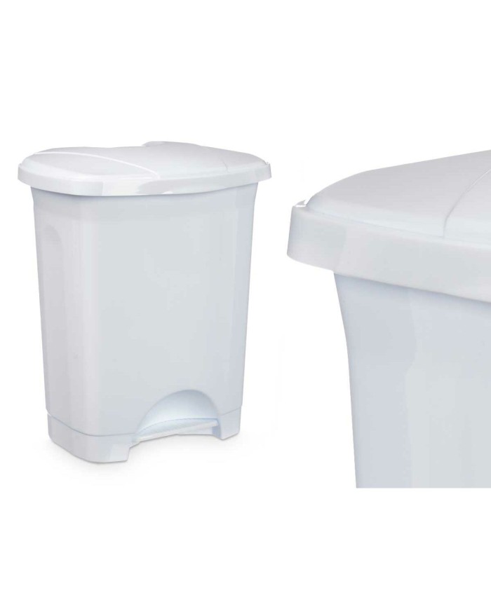 Cestino a pedale Bianco Plastica 10 L (8 Unità) Cestino a pedale Bianco Plastica 10 L (8 Unità)