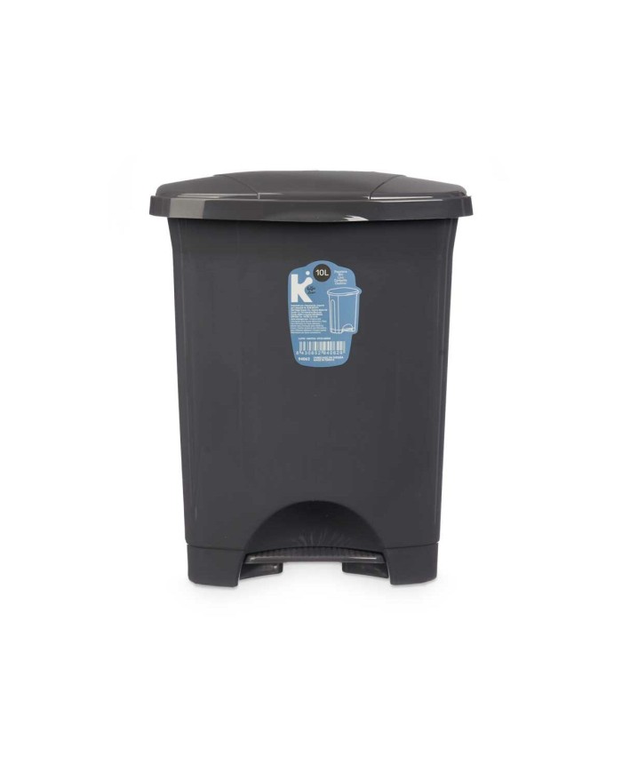 Cestino a pedale Antracite Plastica 10 L (8 Unità) Cestino a pedale Antracite Plastica 10 L (8 Unità)