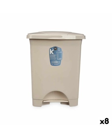 Cestino a pedale Beige Plastica 10 L (8 Unità) Cestino a pedale Beige Plastica 10 L (8 Unità)