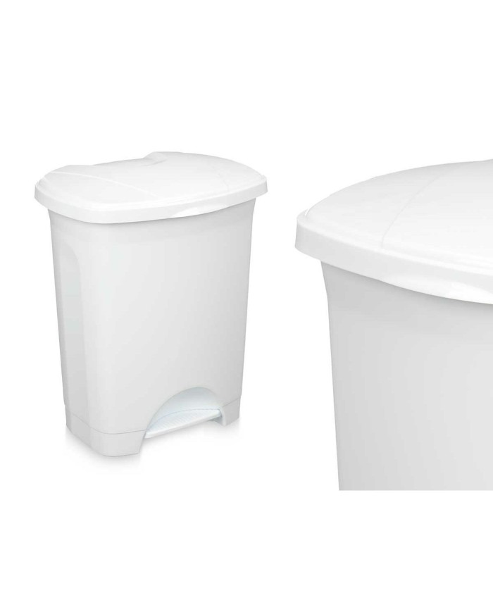 Cestino a pedale Bianco Plastica 30 L (4 Unità) Cestino a pedale Bianco Plastica 30 L (4 Unità)