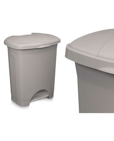 Cestino a pedale Grigio Plastica 30 L (4 Unità)